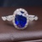 14k Gold 1.26 Ctw Natural Sapphire & Diamond Ring