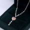 14k Gold 0.87 Ctw Natural Pink Diamond & Diamond Necklace