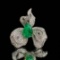 14k Gold 2.56 Ctw Vivid Green Natural Emerald & Diamond Ring