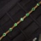 14k Gold 9.45 Ct Vivid Green Natural Tsavorite Bracelet