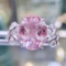 14k Gold 4.97 Ct Natural Morganite & Diamond Ring