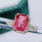 14k Gold 3.08 Ct Natural Tourmaline & Diamond Ring