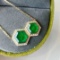 14k Gold 2.97 Ctw Vivid Green Natural Emerald & Diamond Necklace