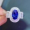 14k Gold 1.41 Ctw Natural Sapphire & Diamond Ring