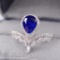 14k Gold 2.14 Ctw Natural Sapphire & Diamond Ring