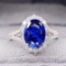 14k Gold 2.85 Ctw Natural Sapphire & Diamond Ring