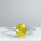 14k Gold 1.36 Ctw Natural Yellow Diamond & Diamond Ring
