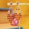 14k Gold 5.13 Ctw Natural Ruby & Diamond Earrings