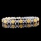 14k Gold 2.79 Ctw Natural Yellow Diamond & Diamond Bracelet
