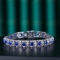 14k Gold 6.65 Ctw Natural Sapphire & Diamond Bracelet