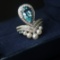 14k Gold 2.36 Ctw Natural Aquamarine & Diamond Ring