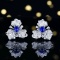 14k Gold 2.67 Ctw Natural Sapphire & Diamond Earrings