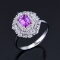 14k Gold 0.98 Ct Natural Sapphire & Sapphire & Diamond Ring