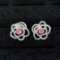 14k Gold 0.68 Ctw Natural Pink Diamond & Diamond Earrings