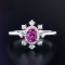 14k Gold 0.62 Ctw Natural Sapphire & Diamond Ring