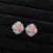 14k Gold 2.11 Ctw Natural Pink Diamond & Diamond Earrings