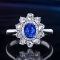 14k Gold 1.72 Ctw Natural Sapphire & Diamond Ring/pendant