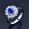 14k Gold 2.21 Ctw Natural Sapphire & Sapphire Ring
