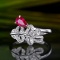 14k Gold 0.67 Ctw Natural Ruby & Diamond Ring