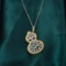 14k Gold 0.89 Ctw Natural Yellow Diamond & Diamond Pendant