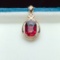 14k Gold 3.3 Ct Natural Tourmaline & Diamond Pendant