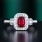 14k Gold 1.39 Ctw Natural Ruby & Diamond Ring