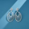 14k Gold 2.23 Ctw Natural H Diamond Earrings
