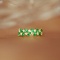 14k Gold 0.86 Ctw Vivid Green Natural Emerald & Diamond Ring