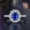 14k Gold 0.92 Ctw Natural Sapphire & Diamond Ring