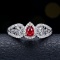 14k Gold 0.49 Ctw Natural Ruby & Diamond Ring