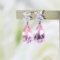 14k Gold 8.82 Ctw Natural Morganite & Diamond Earrings