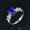 14k Gold 2.86 Ctw Natural Sapphire & Diamond Ring