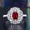 14k Gold 1.61 Ctw Natural Ruby & Diamond Ring