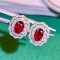 14k Gold 1.56 Ctw Natural Ruby & Diamond Earrings