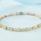14k Gold 4.28 Ctw Natural Yellow Diamond & Diamond Bracelet