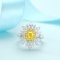 14k Gold 3.20 Ctw Natural Yellow Diamond & Diamond Ring