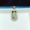 14k Gold 3.35 Ct Natural Tourmaline & Diamond Pendant