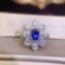 14k Gold 1.34 Ctw Natural Sapphire & Diamond Ring