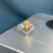 14k Gold 0.42 Ctw Natural Yellow Diamond & Diamond Ring