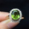 14k Gold 2 Ct Natural Tourmaline & Diamond Ring