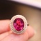 14k Gold 3.42 Ct Natural Tourmaline & Diamond Ring