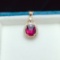 14k Gold 2.3 Ct Natural Tourmaline & Diamond Pendant