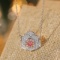 14k Gold 0.50 Ctw Natural Pink Diamond & Diamond Necklace