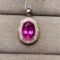 14k Gold 2.95 Ctw Natural Tourmaline & Diamond Pendant