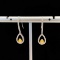 14k Gold 0.58 Ctw Natural Yellow Diamond & Diamond Earrings