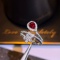 14k Gold 0.84 Ctw Natural Ruby & Diamond Ring