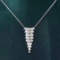 14k Gold 0.89 Ct Natural H Diamond Necklace