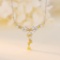 14k Gold 0.49 Ctw Natural Yellow Diamond & Diamond Necklace