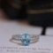 14k Gold 1.1 Ct Natural Aquamarine & Diamond Ring