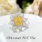 14k Gold 2.16 Ctw Natural Yellow Diamond & Diamond Ring